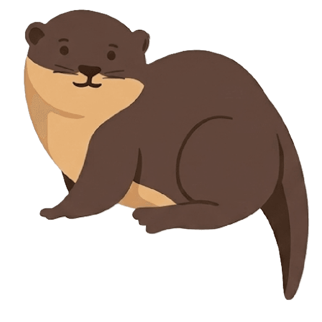 Decorative otter illustration