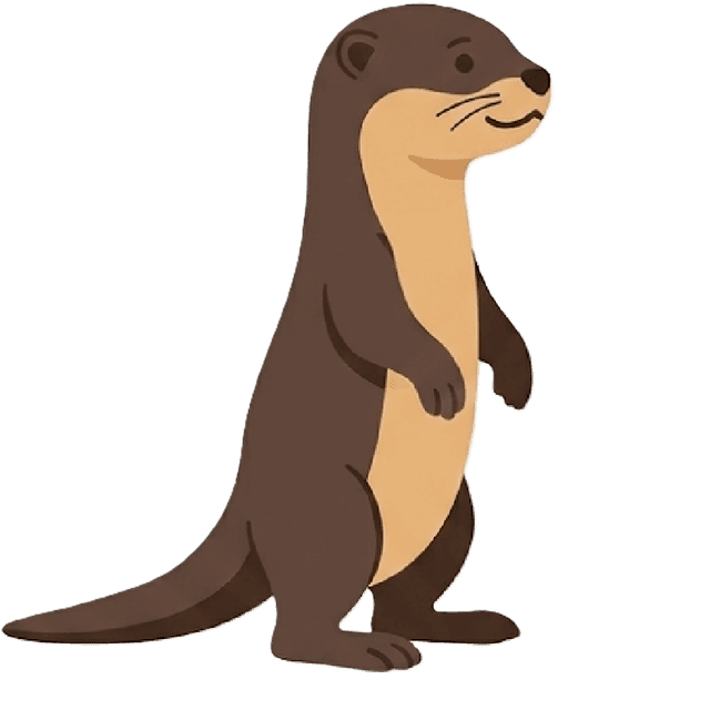 Decorative otter illustration