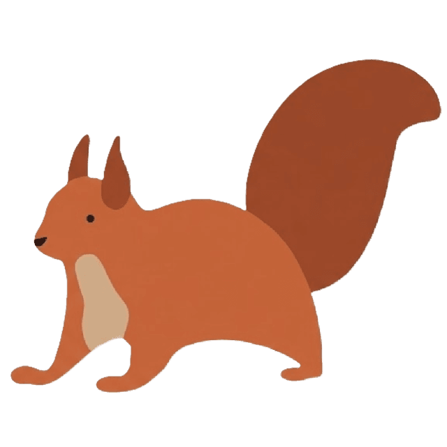 Decorative squirrel illustration