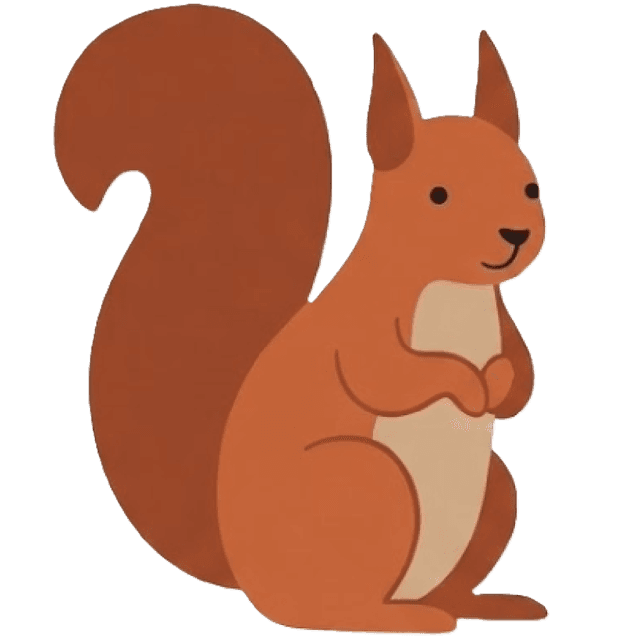 Decorative squirrel illustration