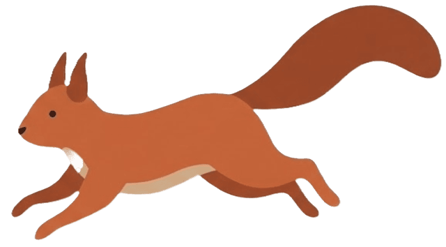 Decorative squirrel illustration