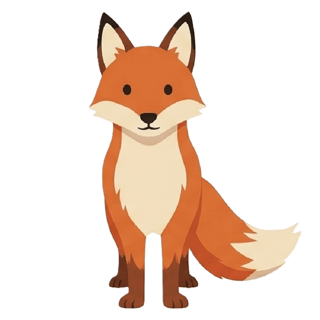 Decorative fox illustration