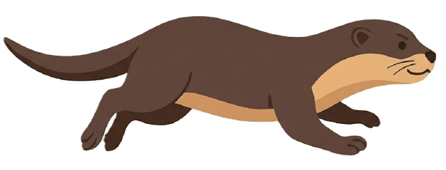 Decorative otter illustration